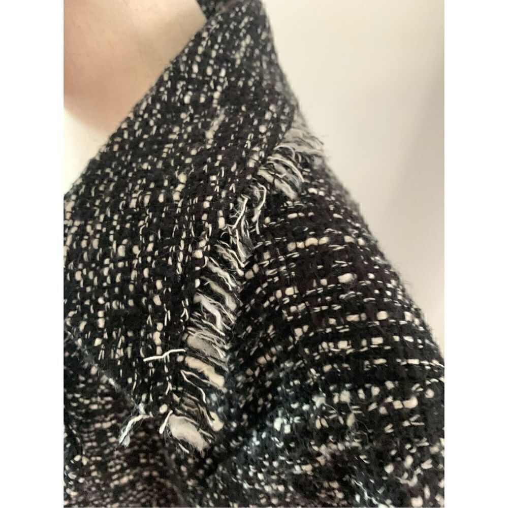 Lane Bryant Jacket Womens 16 Size Black White Fringe Trim Career Office - Picture 2 of 5